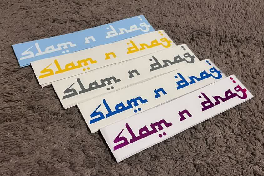 Slam N drag Arabic style decals